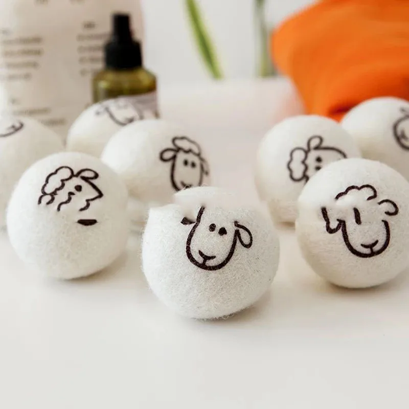 

3PCS Wool Dryer Balls Fabric Virgin Reusable Softener Laundry 5cm Dry Kit Ball Practical Home Washing Balls Wool Dryer Balls