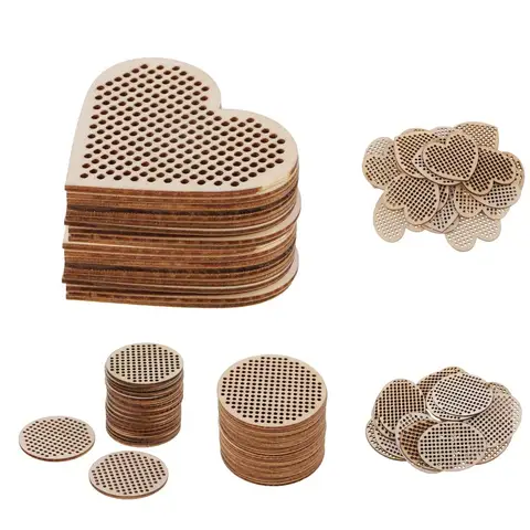 20-компонентная натуральная деревянная подвеска с несколькими отверстиями для вышивки крестом