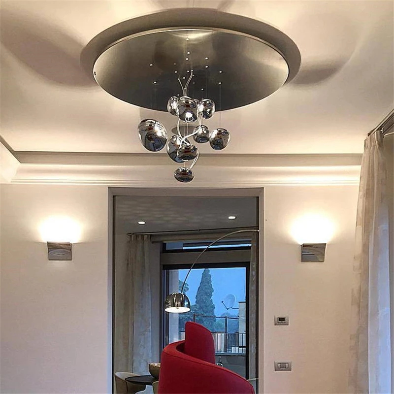 

Italian Designer Floating Chandeliers For Living Room LOFT Nordic LED Chandelier Room Exhibition Hall Decorative Indoor Lighting