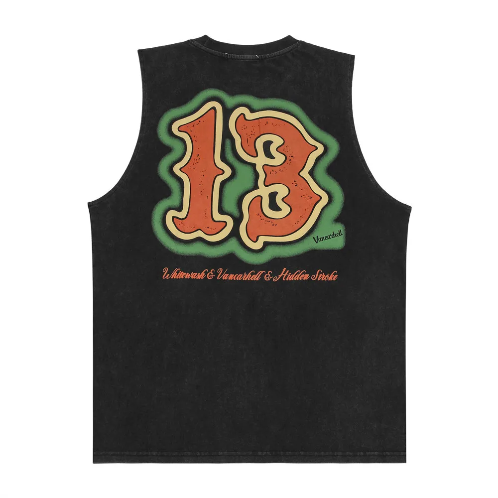 

Vintage Style Tank Top with Letter Print, Perfect for Summer Outfit