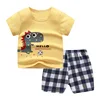 Newborn Baby Boys Girls Cartoon 100% Cotton Kids T-shirts Sets Summer Infant Short Sleeve Children Tracksuit Sports Clothes Sets 4