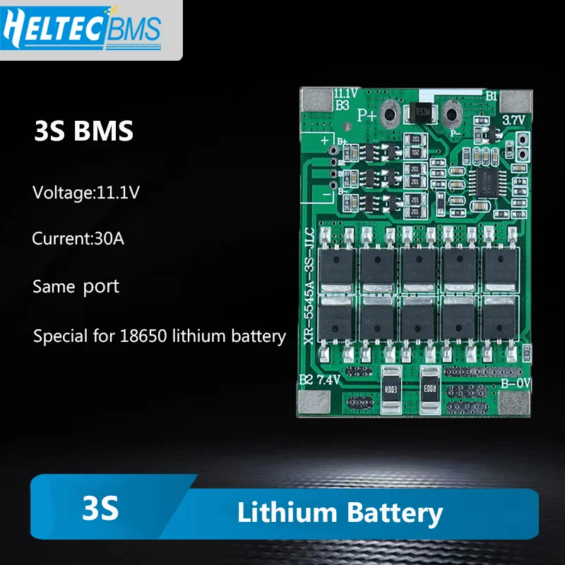 

3S 30A 18650 Lithium BMS Anti-overcharge And Overdischarge 11.1V Solar Lighting Lithium Battery Protection Board
