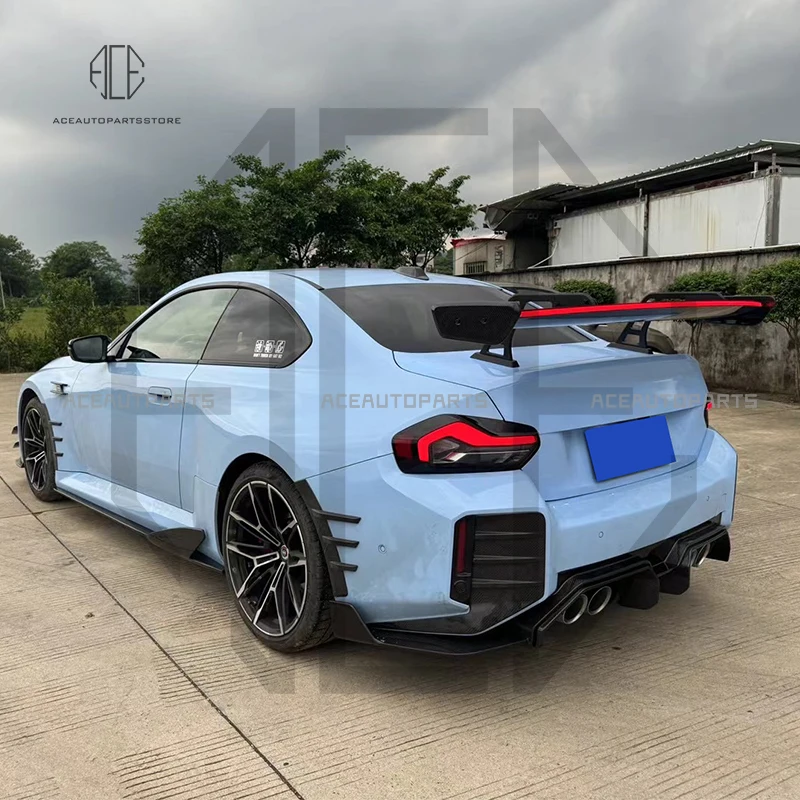 Для BMW M2 M3 M4 G87 G80 G82 G83 2021 + Сухой спойлер из углеродного волокна с задним тормозом