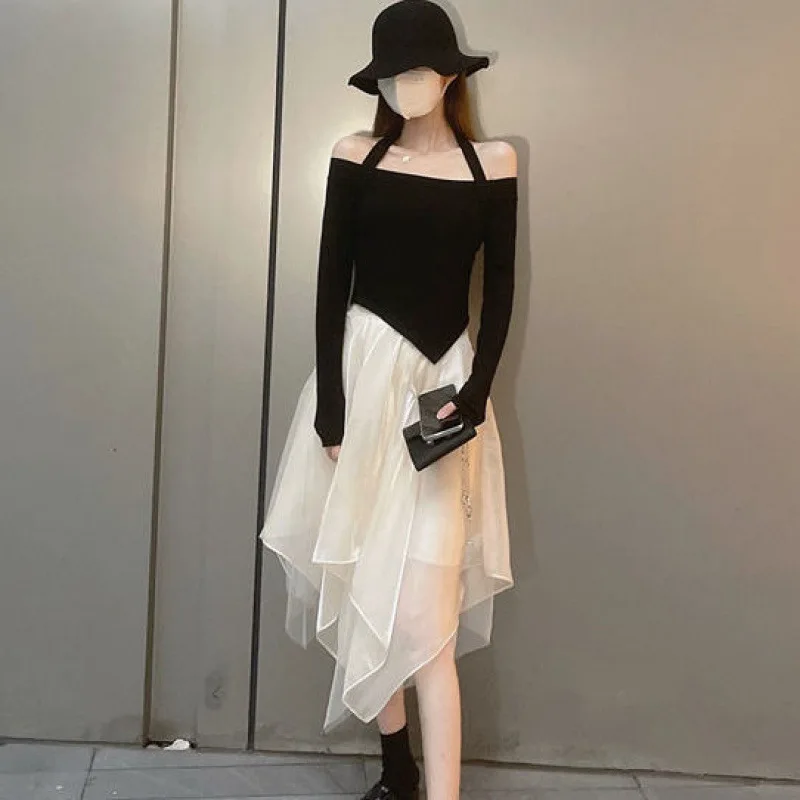 Женская винтажная юбка-пачка средней длины розовая и серая юбка из тюля с высокой