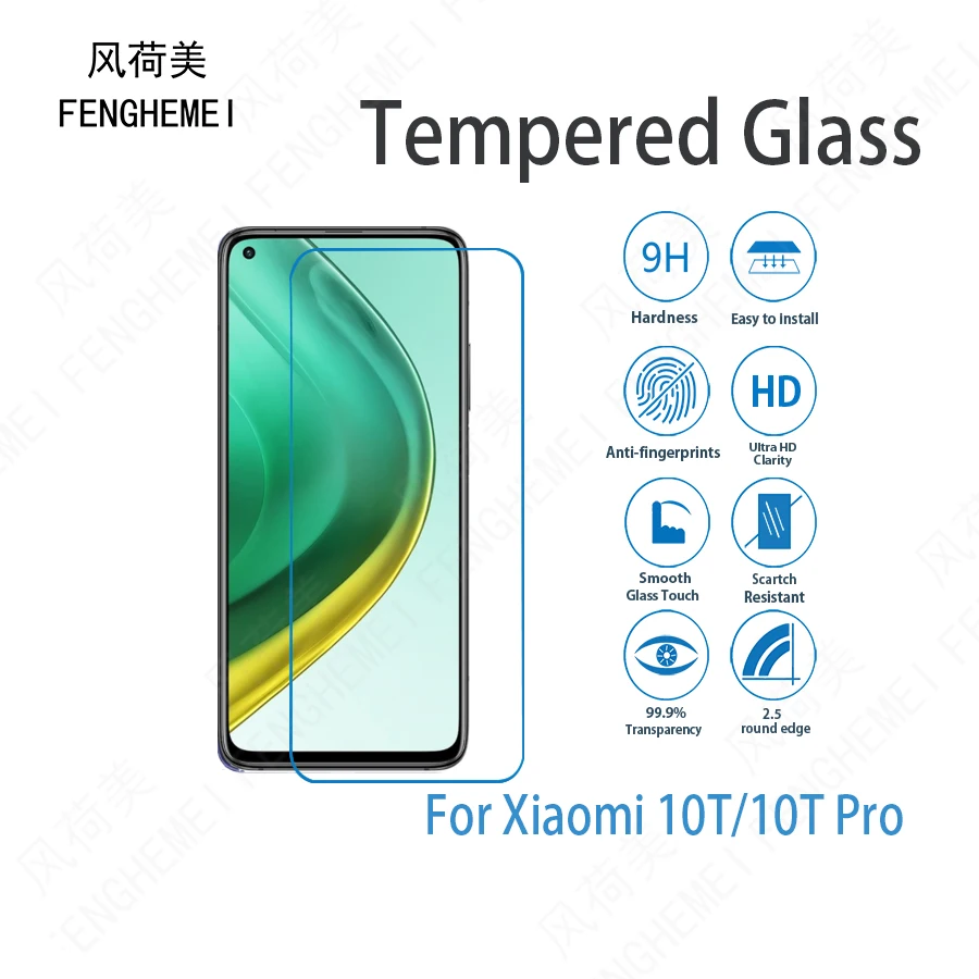 10 шт./партия для Xiaomi 10T Pro Lite Xiaomi10T XiaomiPro XiaomiLite FENGHEMEI защита для экрана из закаленного стекла