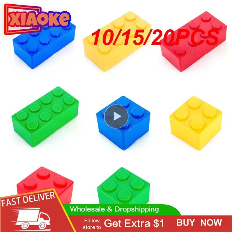 

Organizer Storage Box Vanzlife Building Block Shapes Plastic Saving Space Box Superimposed Desktop Handy Office House Keeping