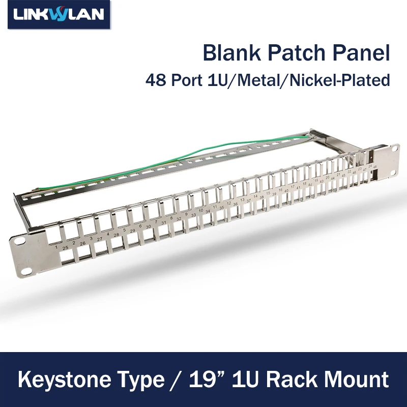 19 дюймов 1U 48 портов пустая патч-панель Модульный тип для Keystone Jacks | Компьютеры и