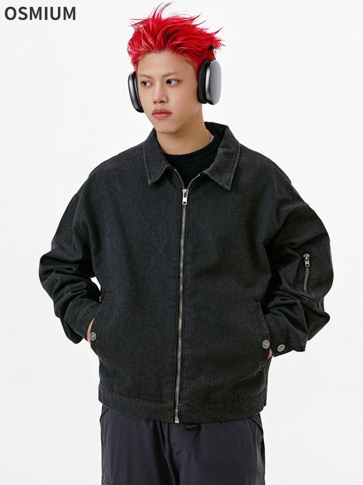 Джинсовая куртка для мальчиков и женщин уличная одежда из денима в американском