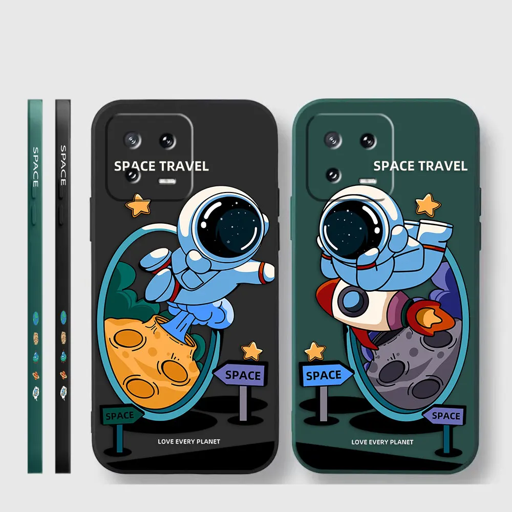 Case For Xiaomi PCOO F3 F4 F5 M3 M4 M5 X3 X4 X5 MIX 4 Black Shark 4 5 GT Pro 4G 5G Case Funda Cqoue Shell Astronaut Space Travel