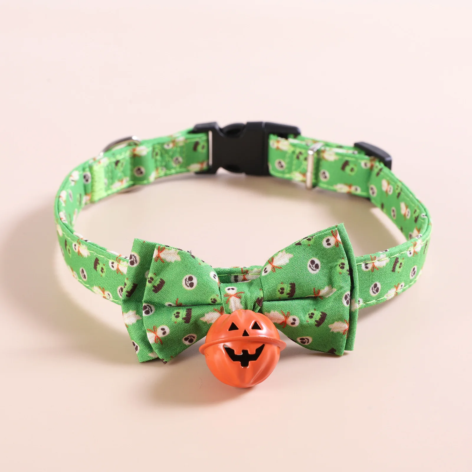 

Halloween Dog Collars Festive Collars Leash Pumpkin Bells Cat Collar with Bells Puppy Collar Adjustable for Small Large Pet NEW