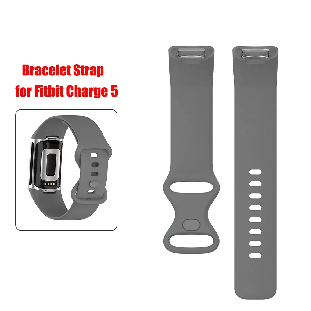 

Strap Soft Waterproof Replacement Silicone Band for Fitbit Charge 5 Sports Wristbands Strap Smart Watchband Bracelet Strap