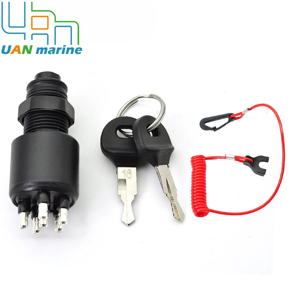 Ключ зажигания и ремешок в сборе для лодки OMC BRP 1996-Up Johnson Evinrude 175974 5005801