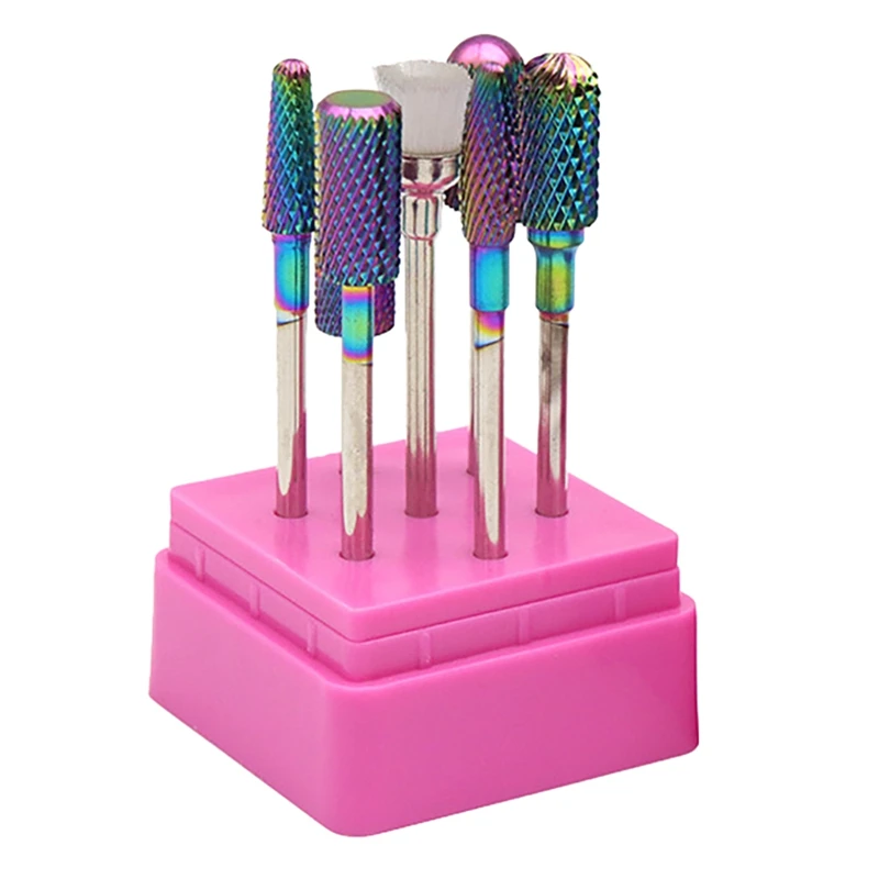 

7Pcs Nail Drill Bits Professional Tungsten Carbide Drill Bits Set For Gel Nails Polishing Remove Manicure Pedicure