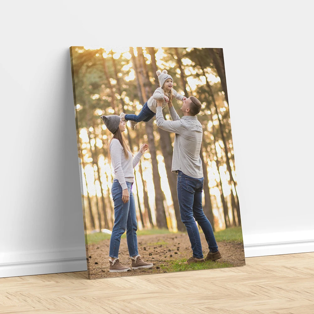 Семейная фотография на заказ распечатывает ваши изображения холсте постер