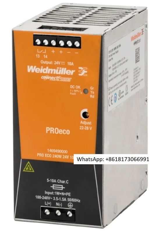 [Аутентичный] PRO ECO 240 Вт 24 в 10 А Weidmuller источник питания 1469490000