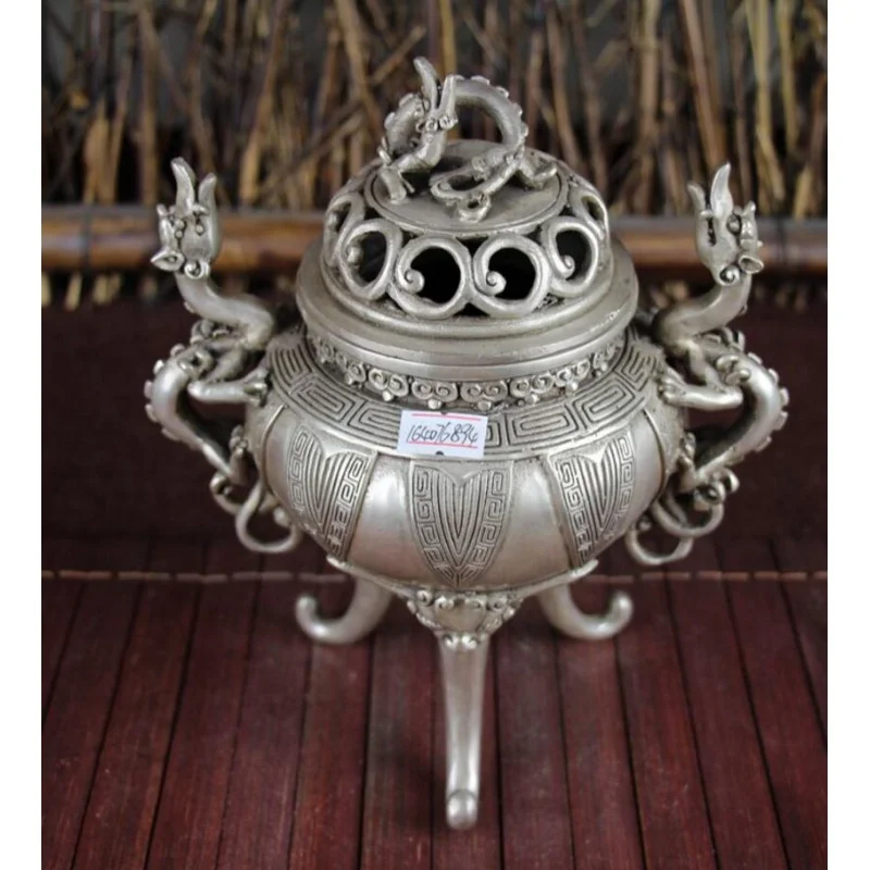 

Copper Statue Copper gilding silver study home furnishings Crafts ring clasp incense burner