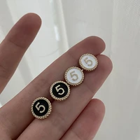 small fragrant retro style drip oil number 5 metal buttons shirt cardigan sweater decorative buttons sewing accessories 6pcslot