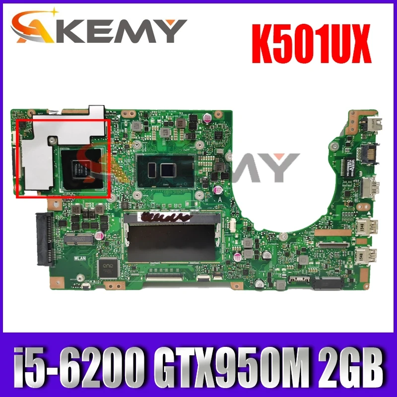

Процессор K501UX i5-6200 GTX950M 2 Гб ОЗУ 4 Гб ОЗУ материнская плата REV2.0 для Asus K501U K501UX K501UB материнская плата для ноутбука 100% протестирована