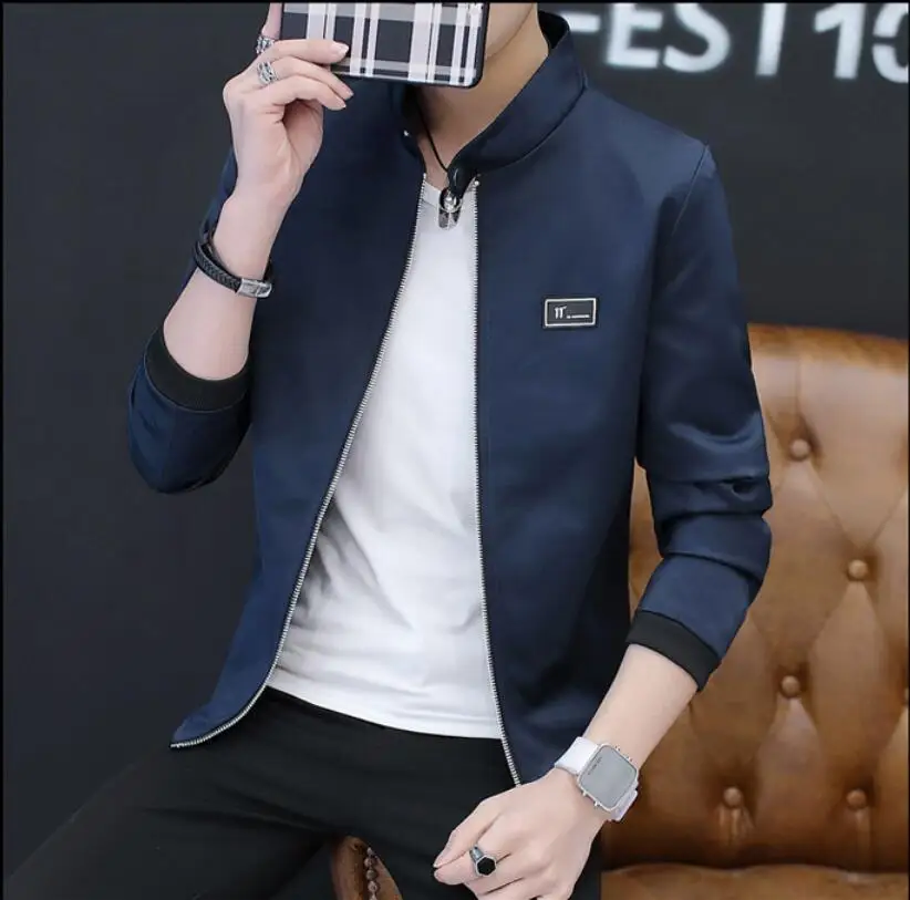 

2023HOT 2023HOT 2019 New Men Bomber Jacket Stand Collar Loose Coat Men Jackets Spring Autumn Thin Male Windbreakers