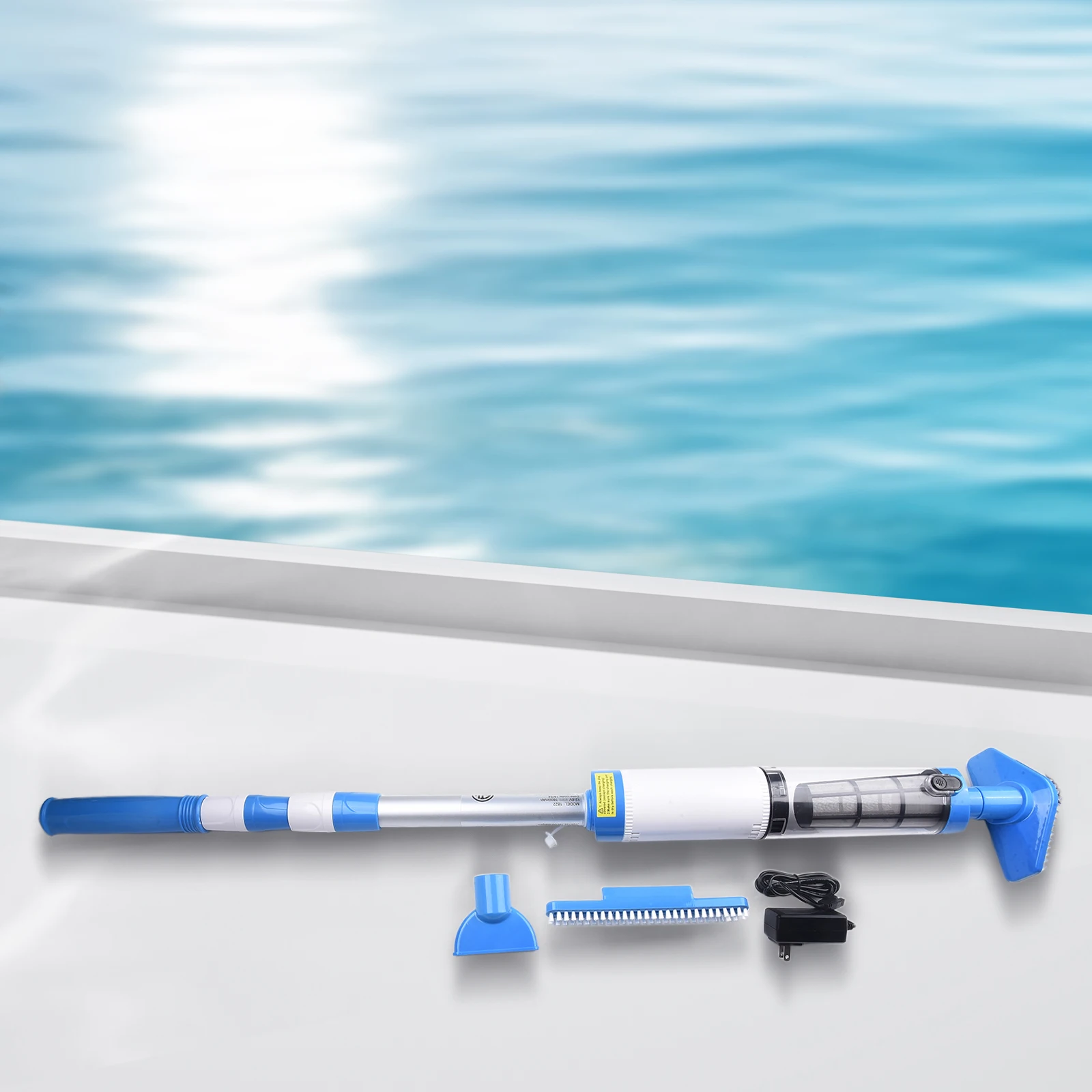 Пылесос аккумуляторный с ручкой и навигацией для бассейнов