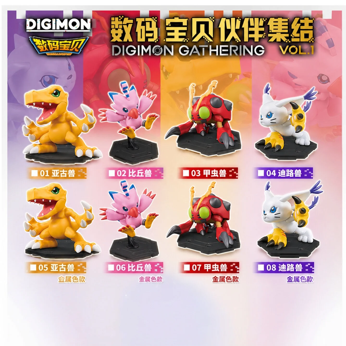 Фото Коллекционная фигурка-конструктор Bandai Digimon Agumon Digimon Gathering Vol 1 (слепая коробка), настольное украшение, подарок №3