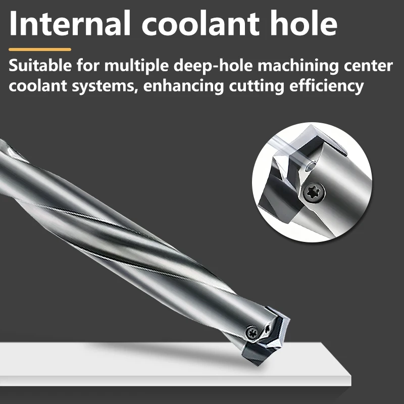 Фото Сверло GULING 3D/4D/5D CSJ Crown Drill с фронтальным зажимом, внутренним охлаждением, твердосплавное, стандартный диаметр 0.1, 8.0-15.9 мм, сменное №3