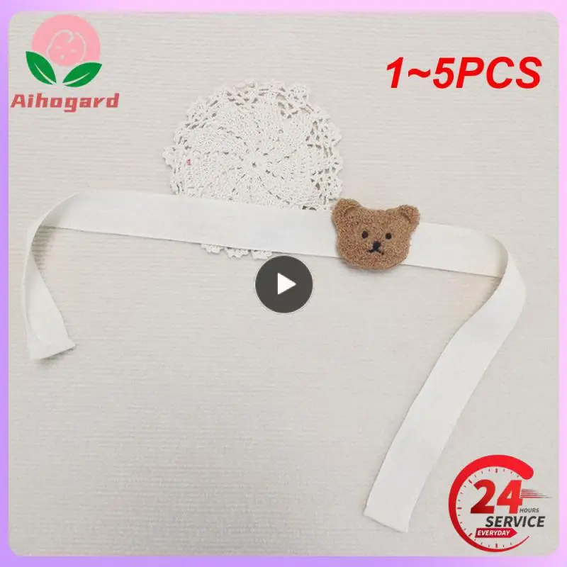 

1~5PCS Cartoon Embroidery Bear Curtain Binding Strap Cotton Tie Rope Curtain Buckle Mosquito net Tie Rope Hoom Decor 82CM