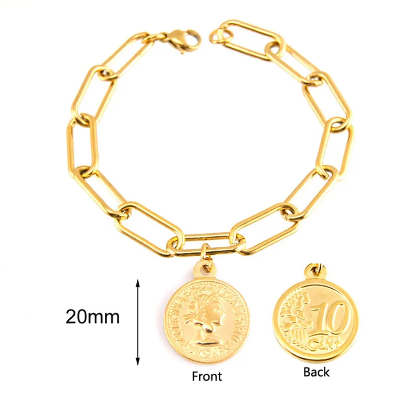 Браслет из нержавеющей стали с изображением Святого Бенедикта для женщин и