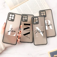 custom name initial letter diy phone case for realme 8i 8 pro c21y c25y gt neo 2 cover oppo a15 a52 a53 a54 a55 a74 a91 a93 a95