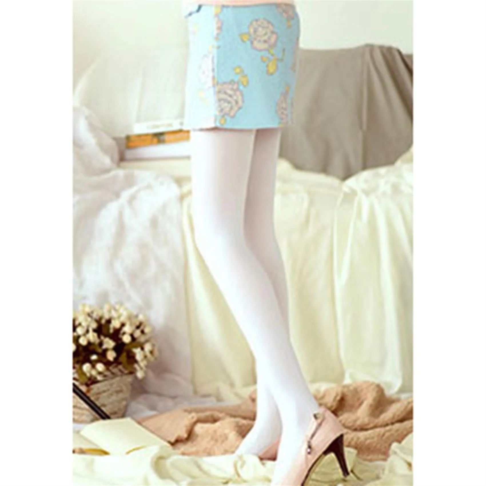 Женские Бесшовные балетные колготки из микрофибры