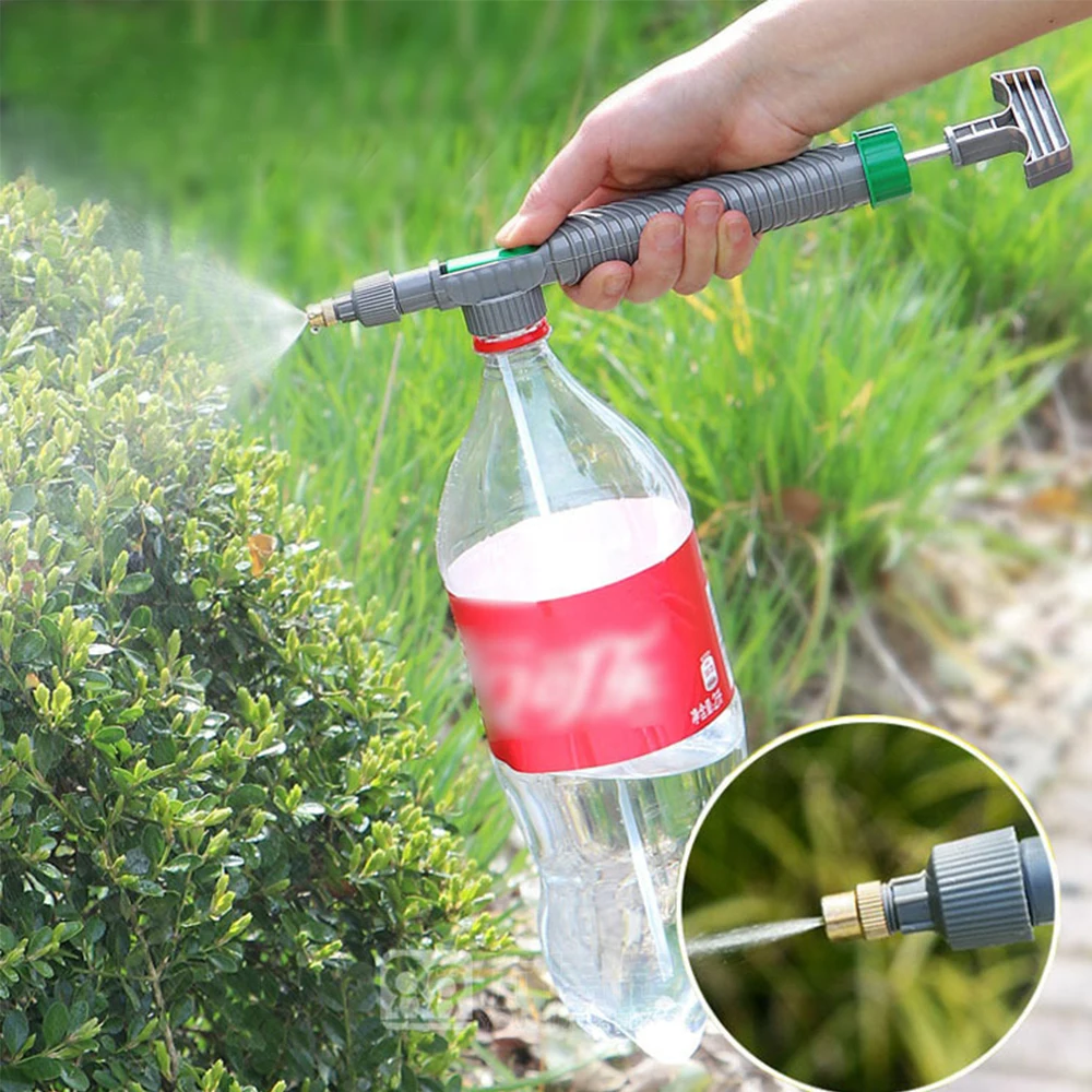

High pressure air pump manual spray adjustable beverage bottle sprinkler garden watering tools gardening agricultural spray Tool