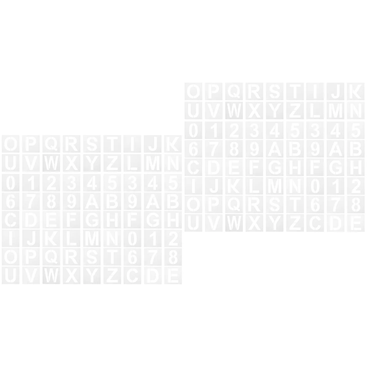 

72 pcs Letter Number Stencils Alphabet Stencils Hollow Painting Stencils