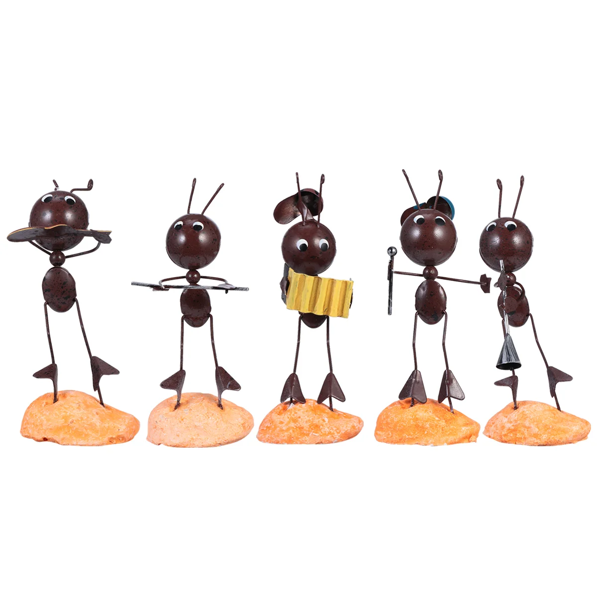 

5 Pcs Ant Band Ornaments Tabletop Adornment Ants Decor Iron Crafts House Decorations Home Stand Desktop Statue