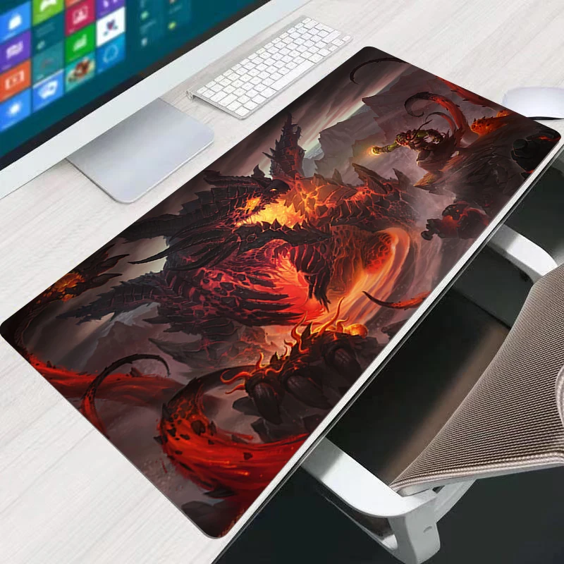 

Коврик для мыши World of Warctaft HD XXL, компьютерные аксессуары, большой игровой коврик для мыши, офисный обучающий резиновый мягкий Настольный ковр...