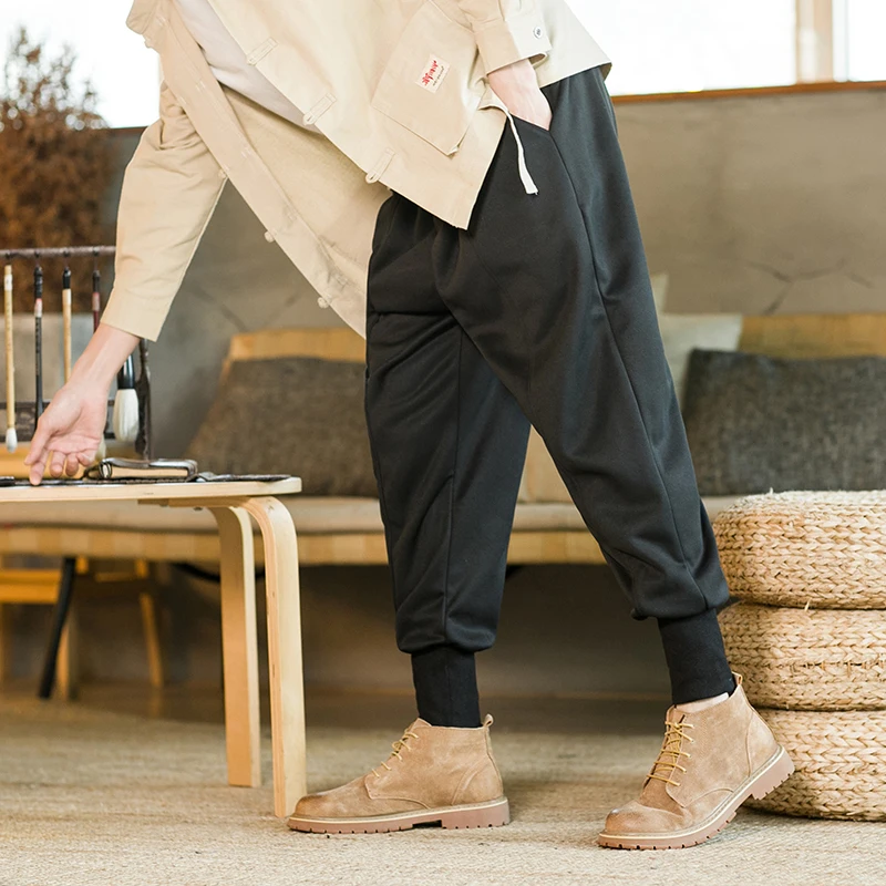 

Брюки мужские хлопковые повседневные, винтажные теплые спортивные штаны, утепленные, с эластичным поясом, Джоггеры для женщин, 5XL, зима