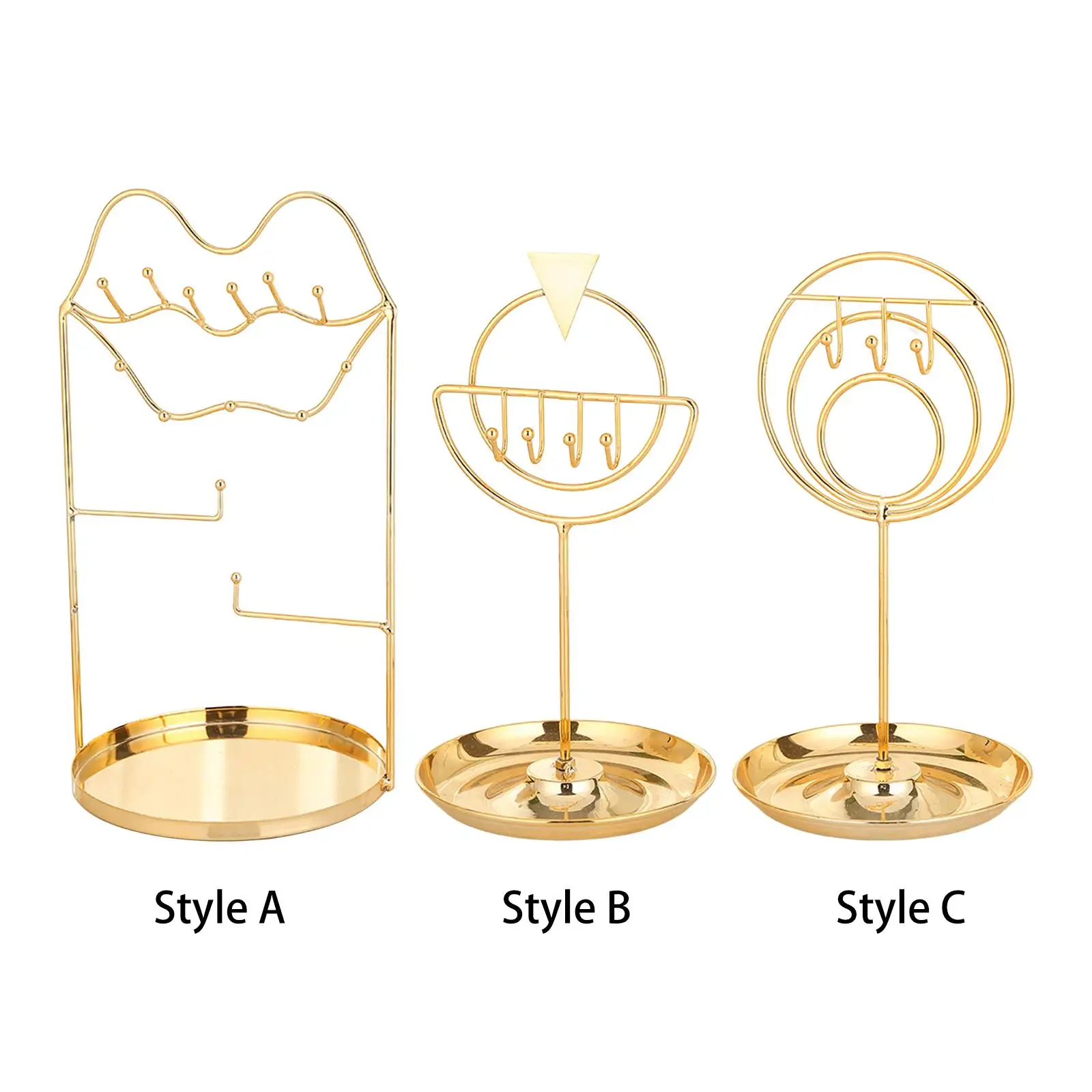 

Jewelry Organizer Stand with Ring Tray Storage Tower Accessory Earring Holder Jewelry Rack for Watches Rings Girls Desk Women