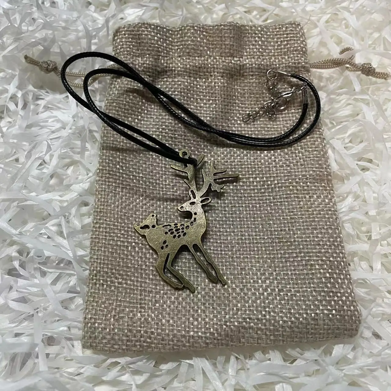 Ожерелье с подвеской в виде оленя птицы Рождественский подарок на день рождения