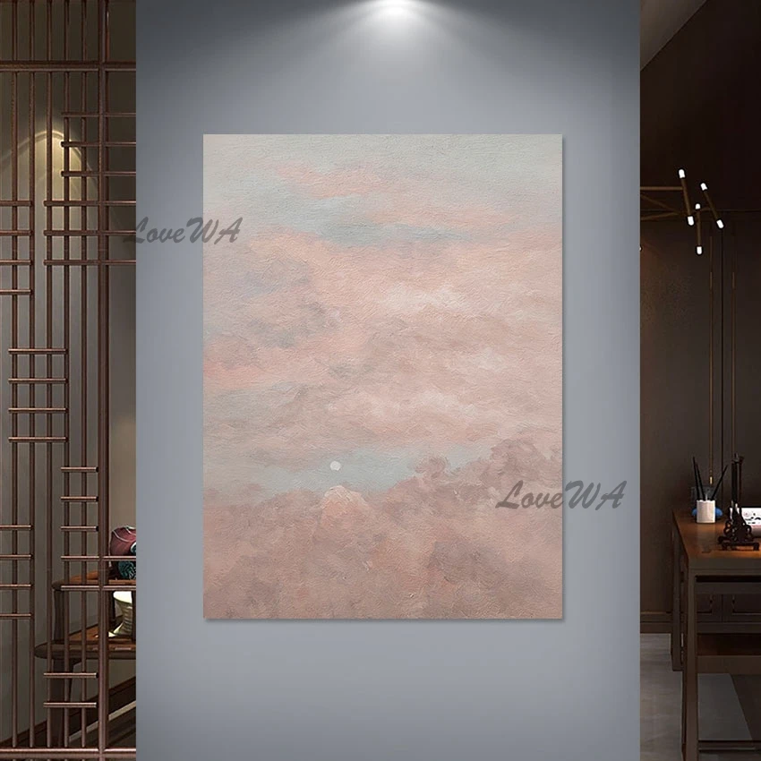 Масляная картина &quotРозовое небо&quot