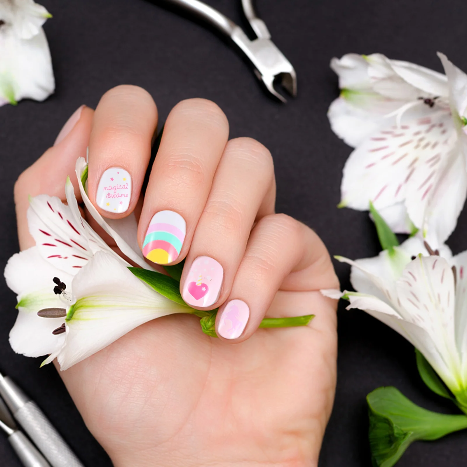 120 шт. лак для ногтей детские наклейки малышей полуотвержденные гелевые ногти