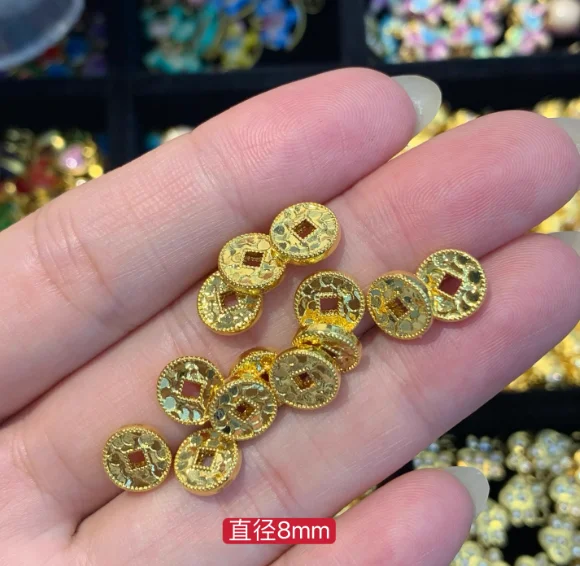 Монеты из чистого золота 24k, 8 мм, для самостоятельного изготовления украшений (art.: 3920da3df181a) - 3920da3df181a