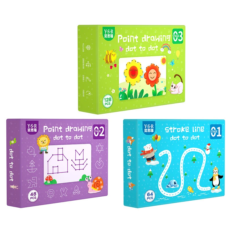 

Children Montessori Toys Educational Math toys Drawing Tablet Pen Control Hand Training For Boy Girl Shape Math Match Game Book