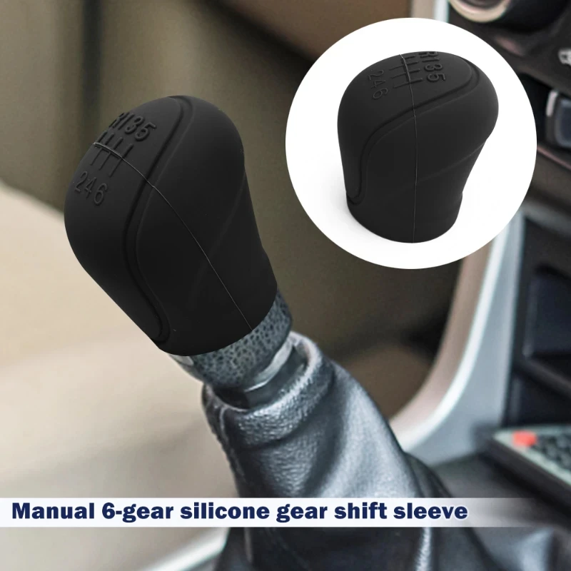 

Car Gear Shift Knob Cover Universal Silicone Anti-slip Grip Covers Manual Handle Silicone Protection Auto Interior Accessories