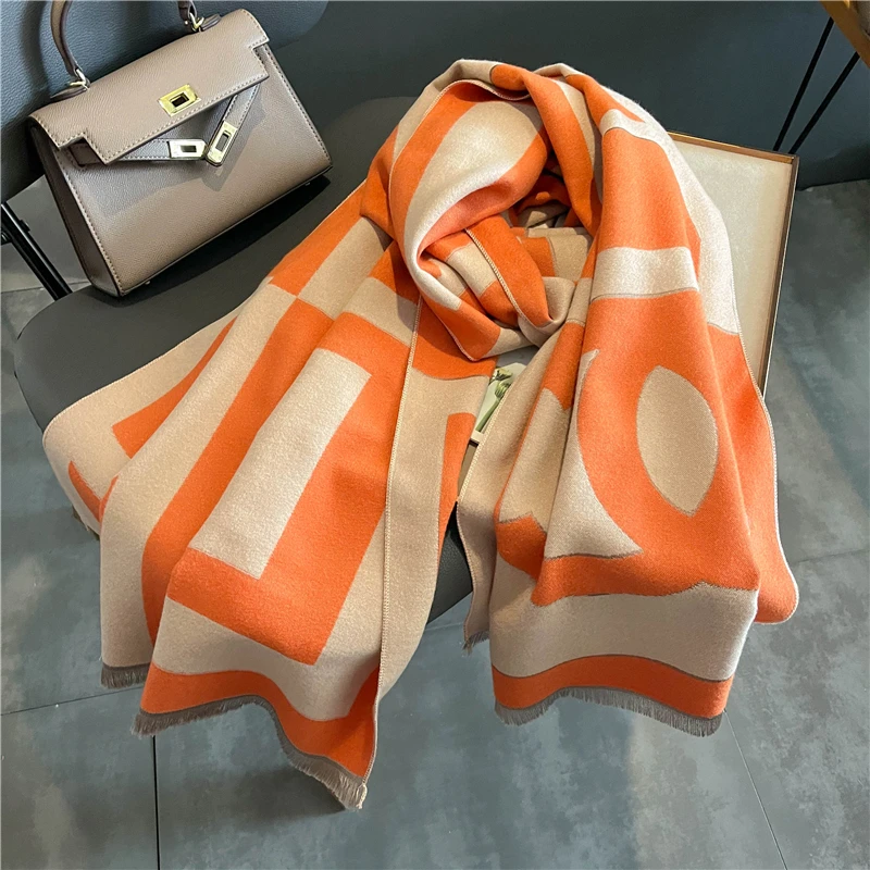 

Толстый шарф-шаль для женщин, теплый зимний Кашемировый Пашмины Uxury бренд 180*65 см одеяло обертывания Bufanda Шея Echarpe 2022