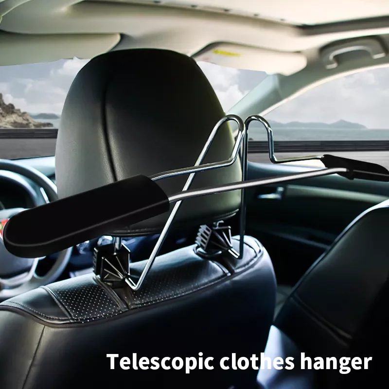 

Car Hanger Coat Clothes Back Seat Headrest Hangers Cloth Jacket Suit Trousers Phone Holder Rack Hook Auto Accessories