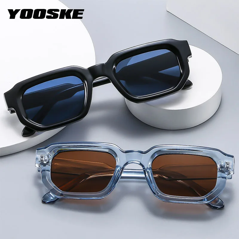 

Imwete 2023 Fashion Square Sunglasses Women Men Shades UV400 Vintage Blue Tea Small Frame Sun Glasses Goggles