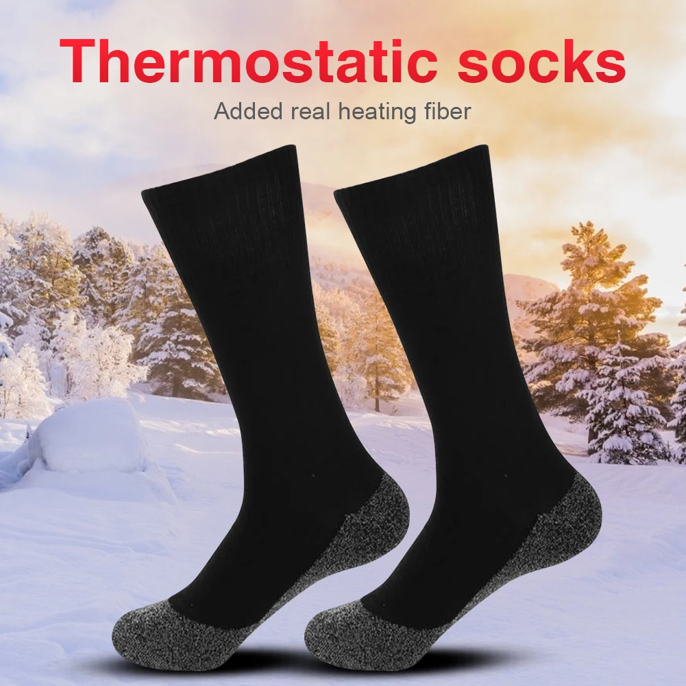 

1 пара самонагревающихся носков унисекс, зимние уличные спортивные носки до колена с постоянной температурой, теплые лыжные чулки