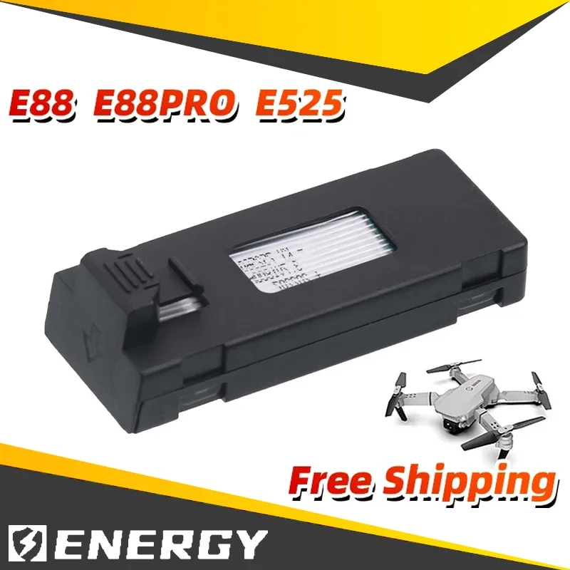 Официальная батарея для дрона E88 реальная 1800 мАч черная на дистанционном