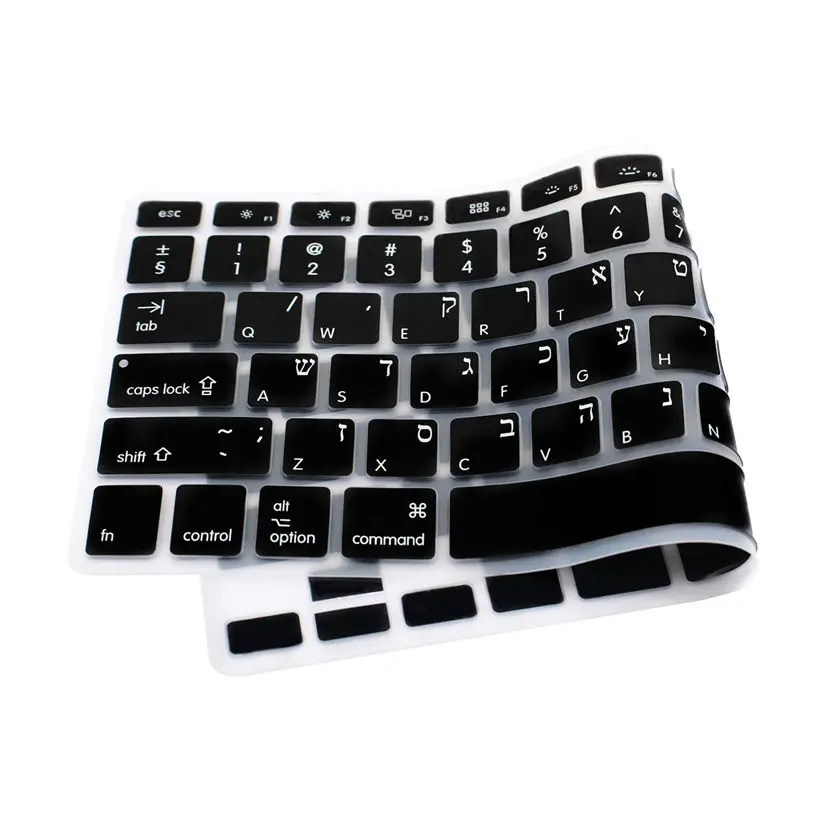 Универсальная накладка на клавиатуру иврит для Macbook Air 13 A1466 Pro Retina 15 CD ROM A1278 A1398