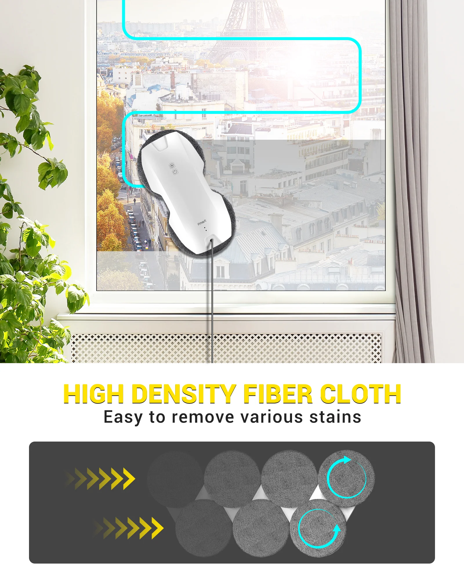 Робот-очиститель окон T8Pro для плитки безрамное окно стекло очистки AI пульт