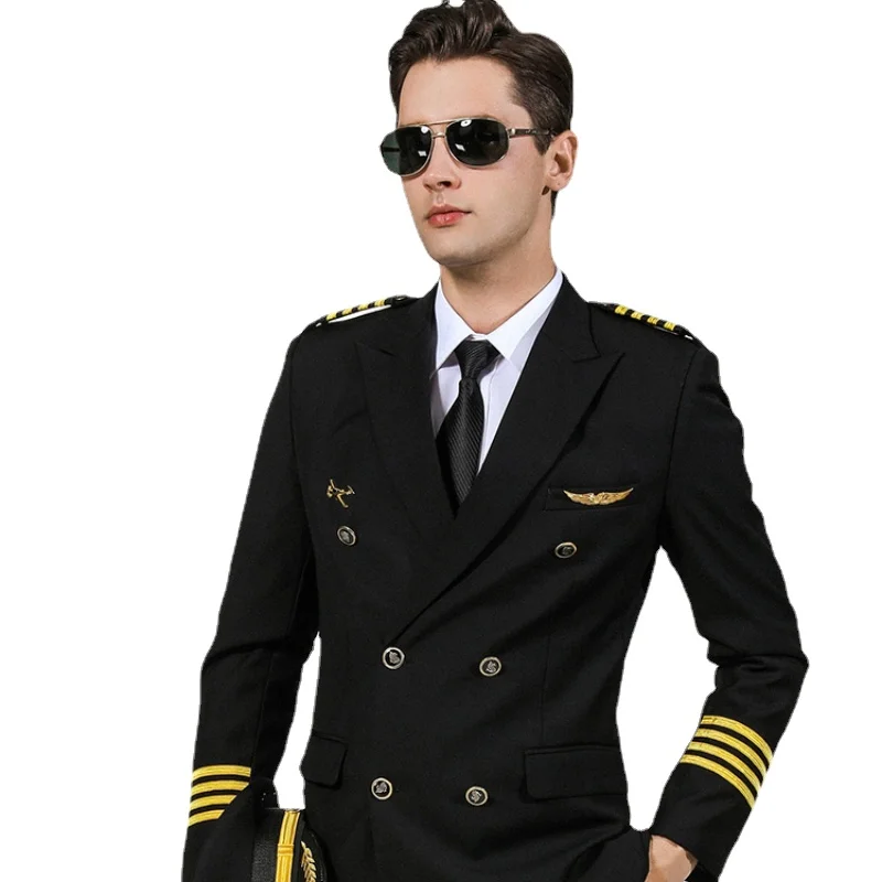 Пилотная Униформа авиационного самолета спецодежда капитана куртка брюки